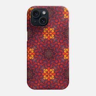 Deep Purples and Reds with Yellow Flower Shaped Pattern - WelshDesignsTP005 Phone Case