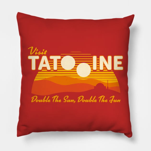 Double The Sun, Double The Fun Pillow by MKZ