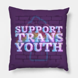 Support Trans Youth LGBTQIA+ Pillow