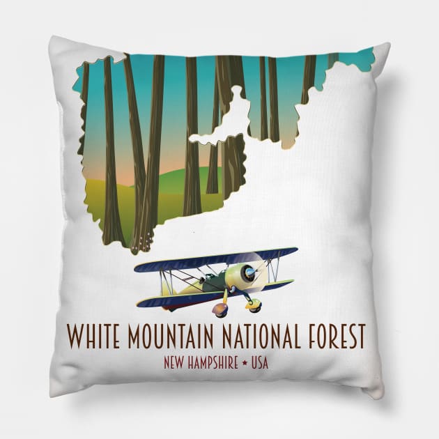 White mountain national forest New Hampshire Pillow by nickemporium1