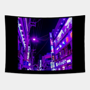 Cyberpunk 1980s City Tapestry