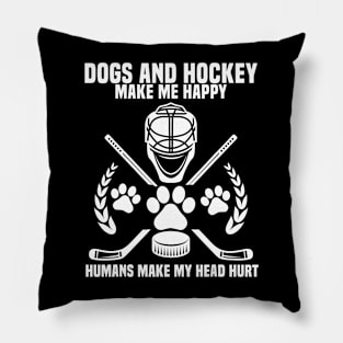 Hockey Makes Me Ice Hockey Happy Player Gift Penalty Box Pillow