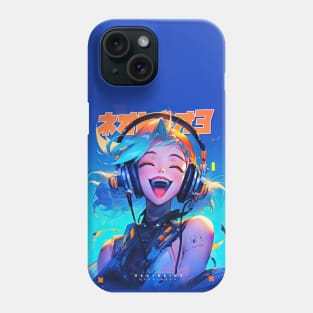 NEOTOKIO3 - MUSIC BRINGS HAPPINESS | Anime Manga Cute Anime Girl Popculture Pop Art Illustration | PROUD OTAKU Phone Case