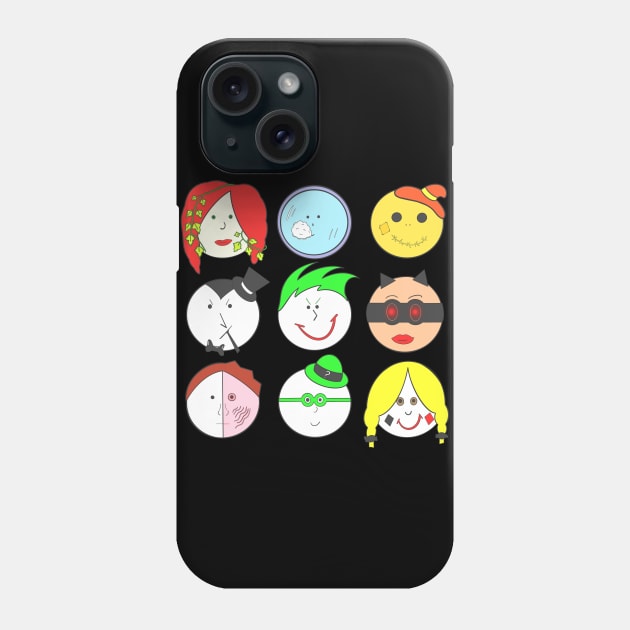 DC Rogues Gallery of Supervillains Phone Case by Jamie Collins