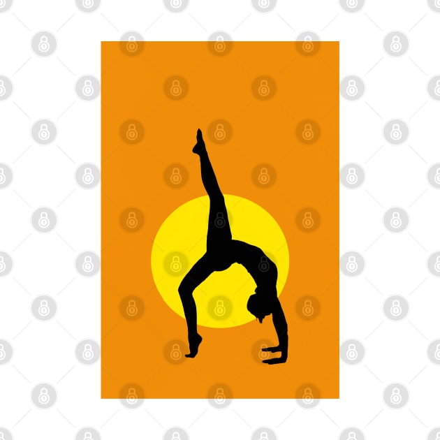 ArtStation66 - Chakrasana - The Wheel Yoga Pose Silhouette Design by ArtStation66