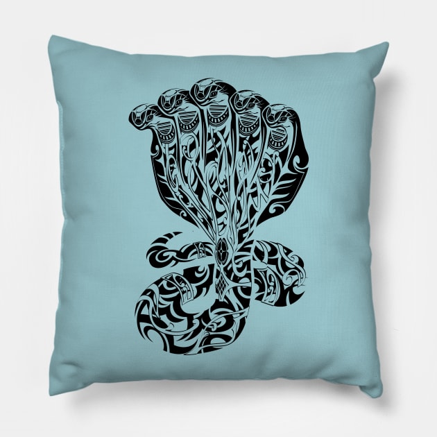 Tribal Naga Pillow by TurkeysDesign