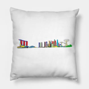 Singapore buildings Pillow