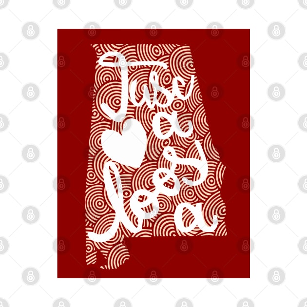 Tuscaloosa Alabama Map Crimson Tide by candhdesigns