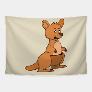 Adorable Happy Kangaroo Tapestry