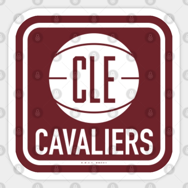 deadmansupplyco Vintage 70's-styled Basketball Decal - Cleveland Cavaliers (Red) T-Shirt