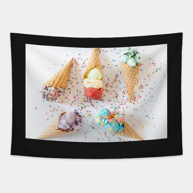 Funny ice-cream Tapestry by djil13