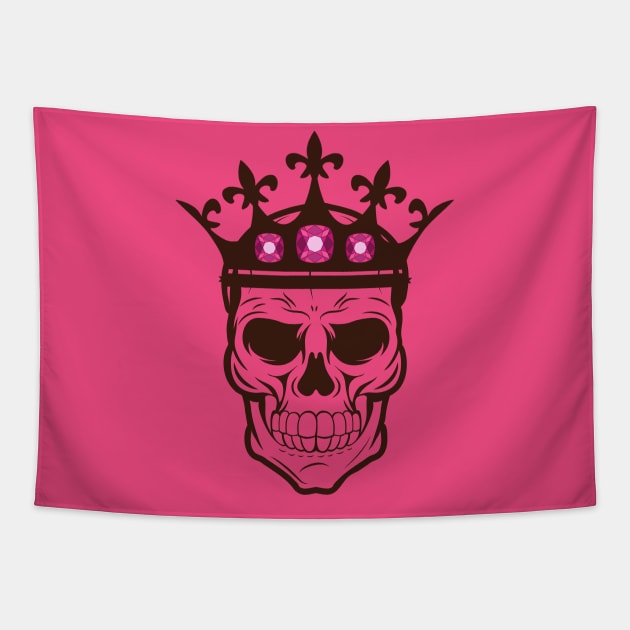 crowned skull Tapestry by New Brand