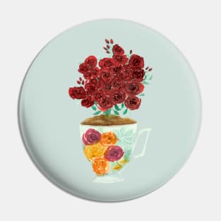 A Teacup of Roses Pin