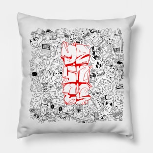 Dzy Cartoon Chaos Pillow