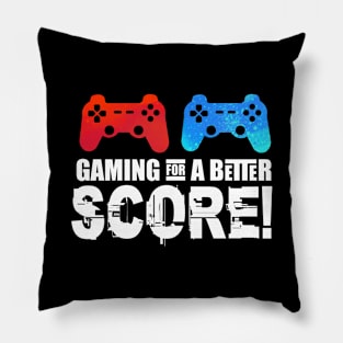 gaming for a better score Pillow