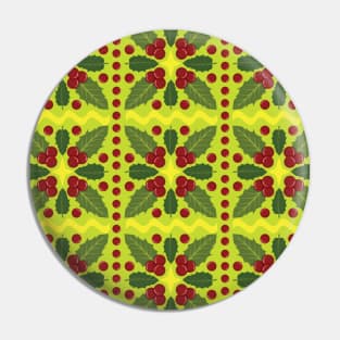 Holly Berry Pattern Pin