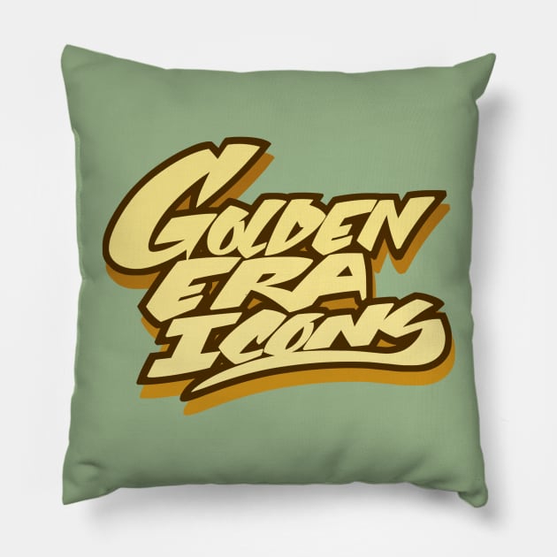 Golden Era Icons 1 Pillow by Dedos The Nomad