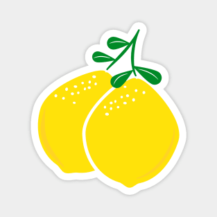 Vibrant Lemons Illustration Magnet