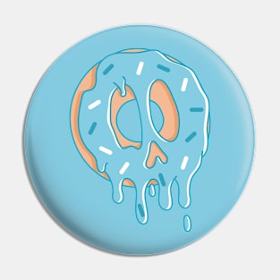 Dripping Donut Skull (Mint) Pin