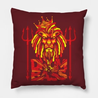 Fire Element Bass Lion Pillow