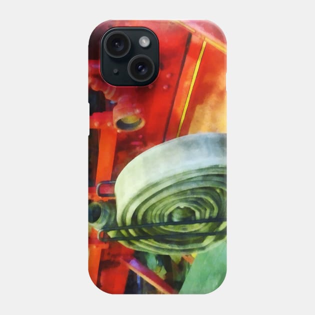 Coiled Hose on Fire Truck Phone Case by SusanSavad