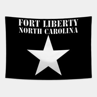 Fort Liberty North Carolina with White Star X 300 Tapestry