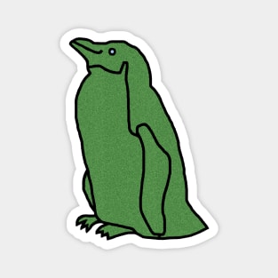 Green Metallic Penguin Magnet