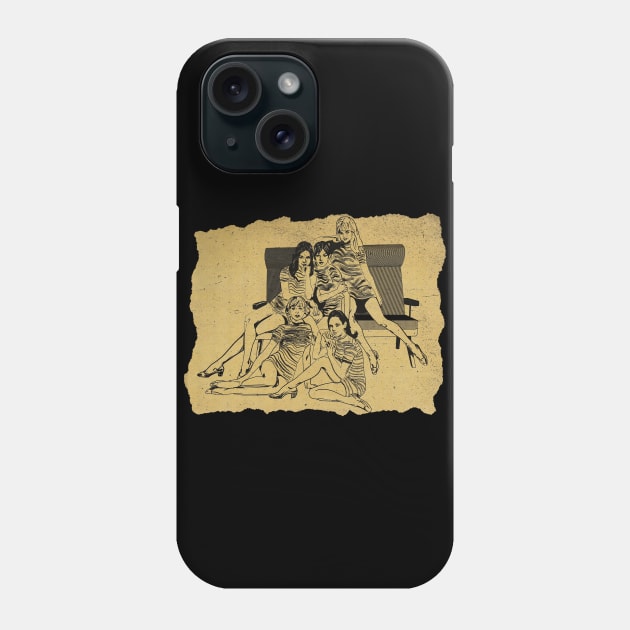 Halftone Retro Erotic Girls Drawing Phone Case by Raimondi