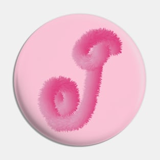 I Pink Animal Initials Pin