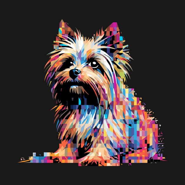 Yorkshire Terrier Dog Pet World Animal Lover Furry Friend Abstract by Cubebox