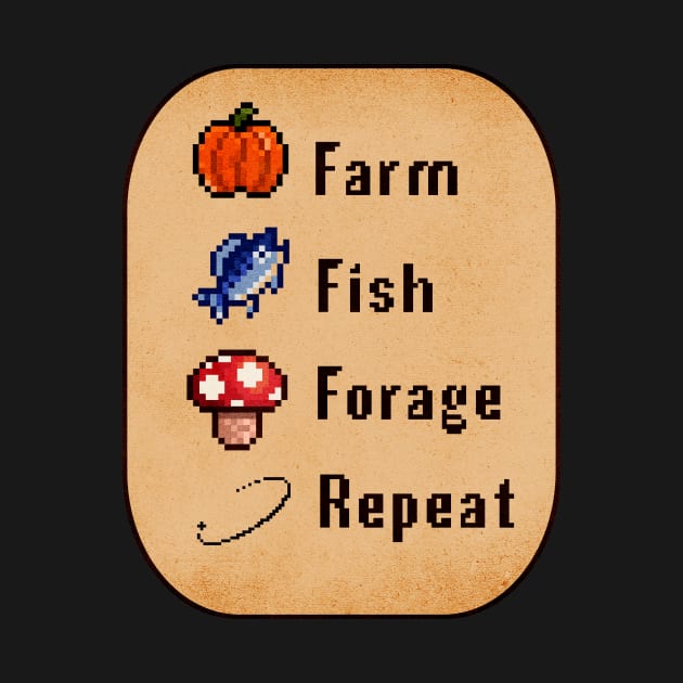 Farm Fish Forage Repeat by LexieLou