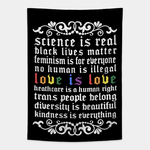 Goth Humanist Tapestry by NinthStreetShirts