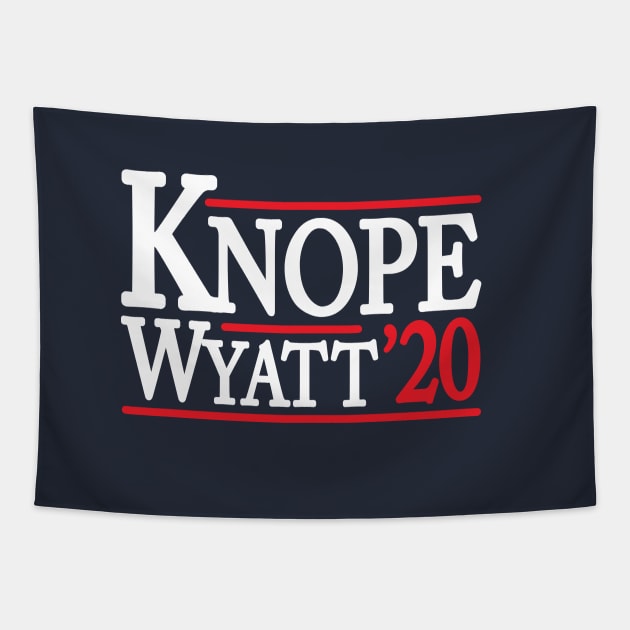Leslie Knope and Ben Wyatt Presidential Election 2020 Parks and Rec Tapestry by stayfrostybro