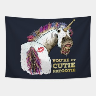 Flirty Weird Unicorn - Cutie Patootie Tapestry