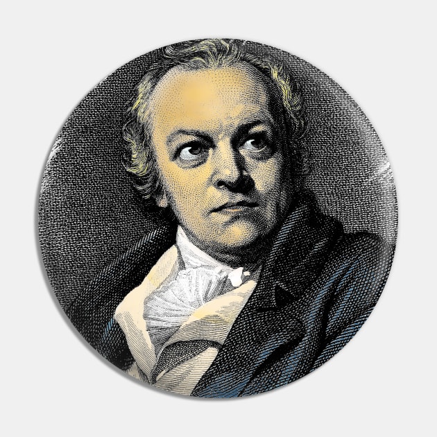 William Blake - Portrait of The Artist Pin by The Blue Box