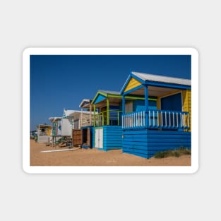 Boat sheds at Mt Martha North, Mornington Peninsula, Victoria, Australia. Magnet