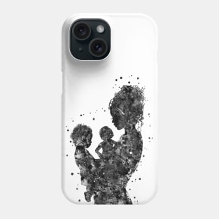 Mother with son and daughter Phone Case