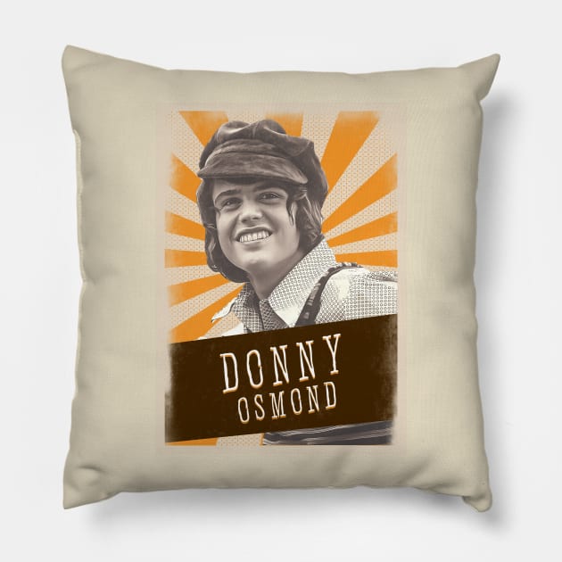 Vintage Asthetic Donny Osmond 80s Pillow by SkulRose