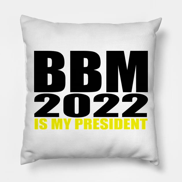 BBM 2022 Bongbong Marcos Sara Philippines Pillow by Jas-Kei Designs