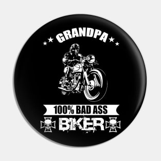 Grandpa 100% Badass Biker Pin