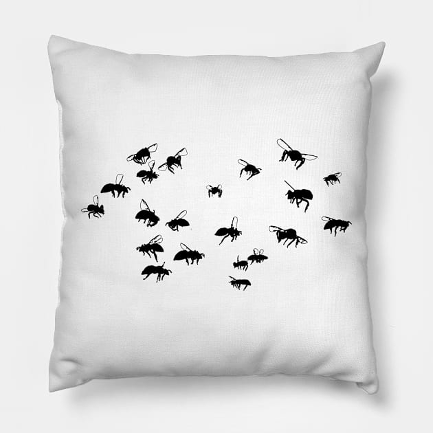 Honeybee bee swarm of bees animal rights activist animal rights Pillow by HBfunshirts