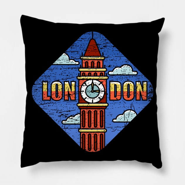 London England Pillow by Mandra