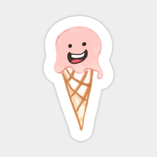 Pink ice cream cone Magnet