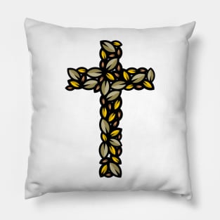 The cross is a symbol of the crucifixion of the Son of God for the sins of mankind. Pillow