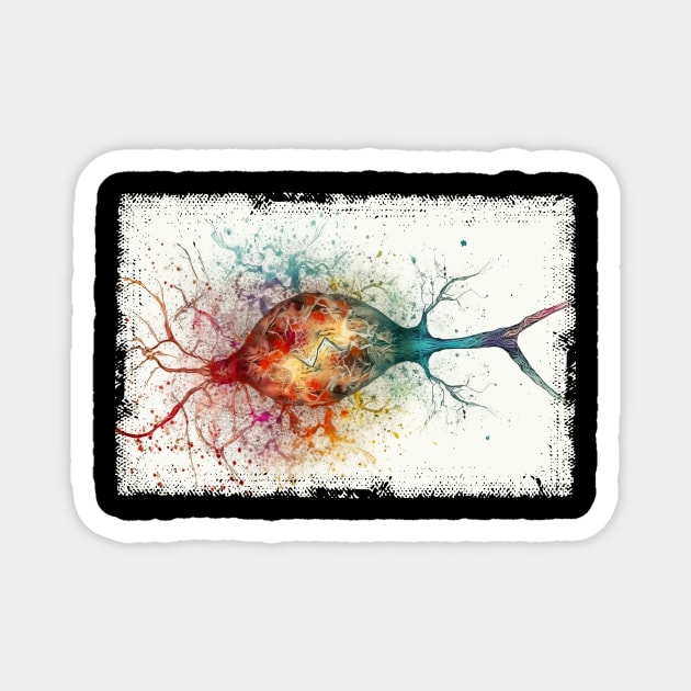 Abstract Human nerve cell Magnet by erzebeth