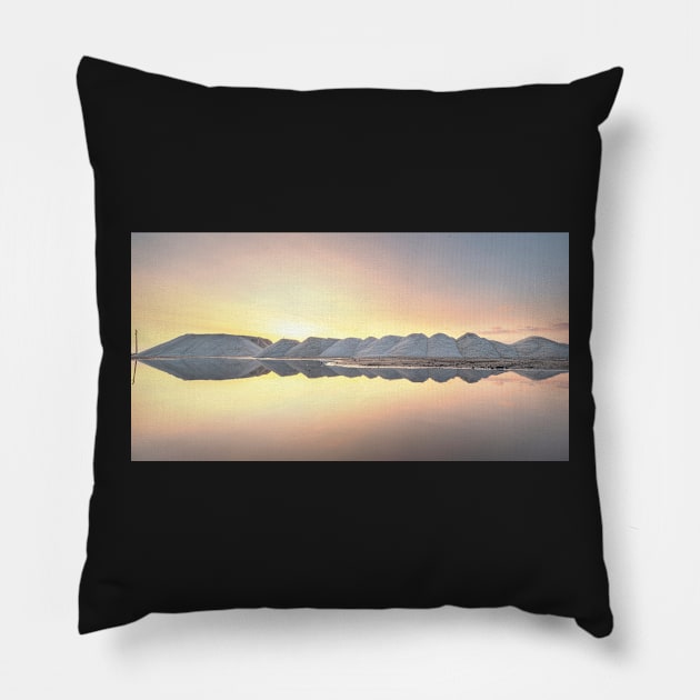 Salt at sunset Pillow by mitzobs