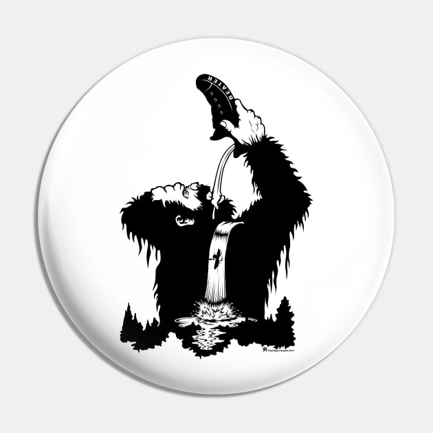 Bigfoot Bootie Beer Version 3 Pin by OutdoorMayhem