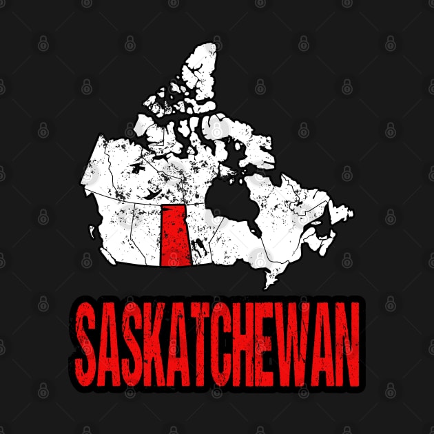 Saskatchewan Vintage Canada Map by HyperactiveGhost