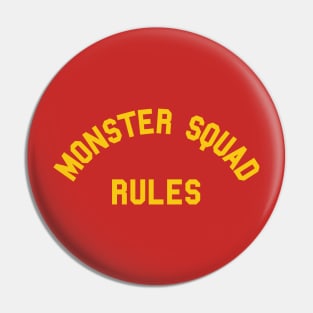 Monster Squad Rules Pin