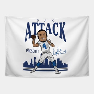 Dak Prescott Dallas Toon Tapestry